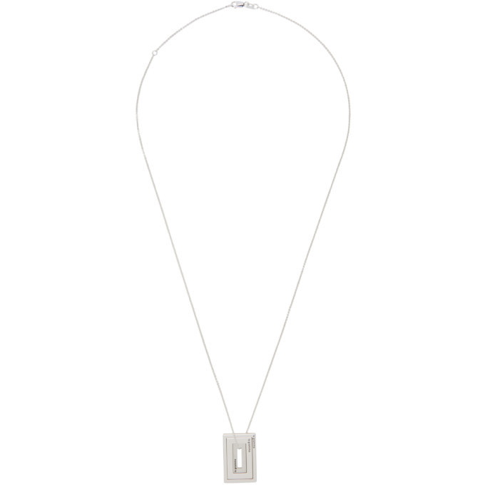 Photo: Le Gramme Silver Slick Polished Le 7 Grammes Accumulation Rectangle Necklace