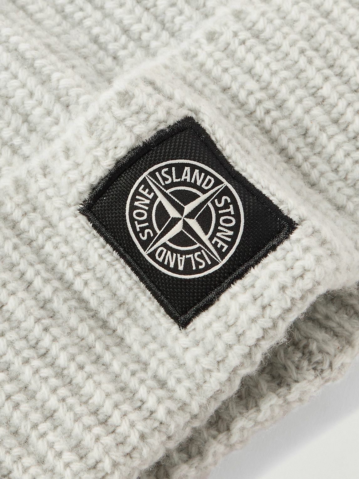 Stone Island - Logo-Appliquéd Ribbed Wool Beanie