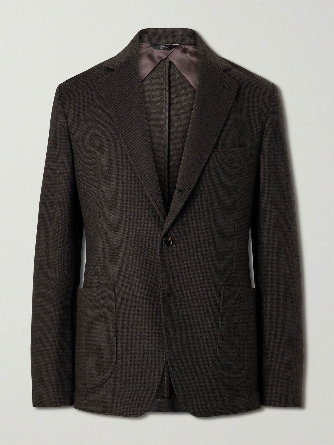 Brioni - Houndstooth Cashmere Blazer - Brown