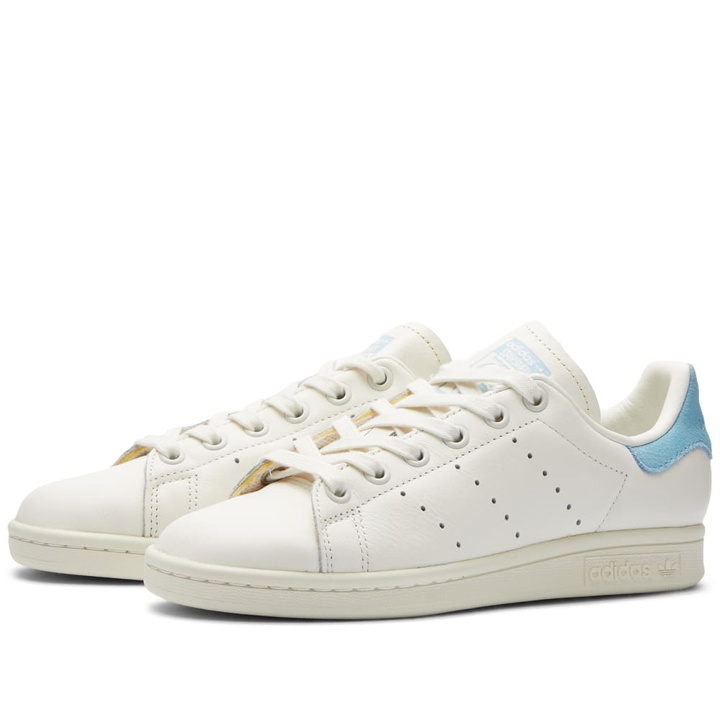 Photo: Adidas Stan Smith Sneakers in Core White/Preloved Blue
