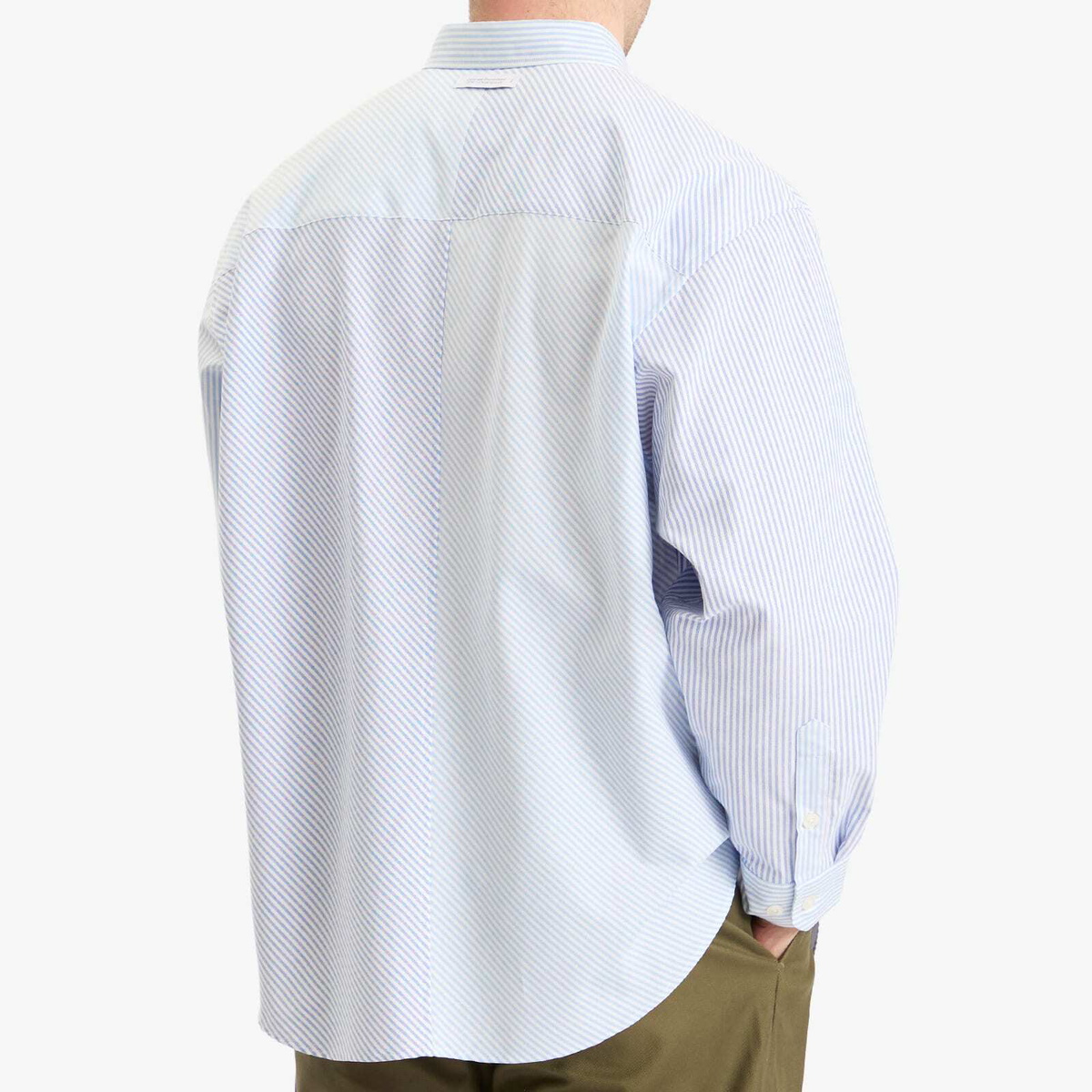 WTAPS Men's Coolmax Multi Stripe Oxford Shirt in Blue