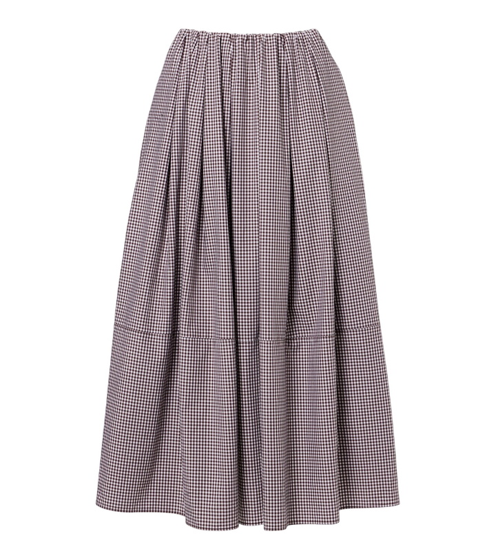 Photo: Faithfull Solinas gingham cotton-blend midi skirt