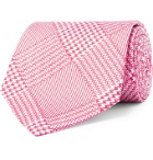 Emma Willis - 8.5cm Prince of Wales Checked Silk-Jacquard Tie - Pink