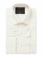 Favourbrook - Ruffled Cotton-Poplin Shirt - Neutrals