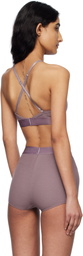 Versace Underwear Purple 90s Vintage Logo Ribbed Bra
