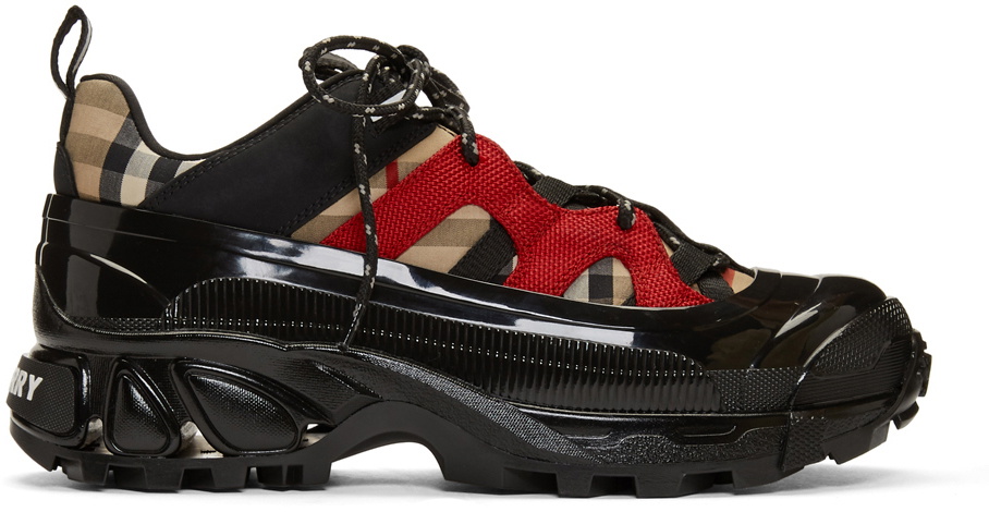 Burberry Black & Beige Arthur Sneakers Burberry