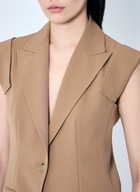 Max Mara Sleeveless Gabardine Jacket