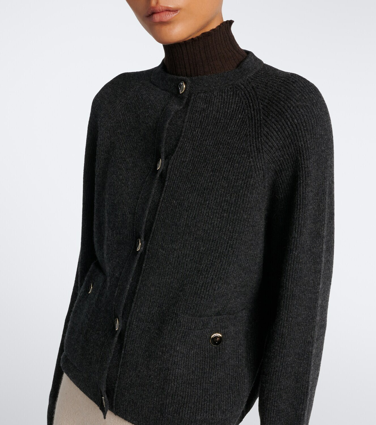 Agnona Ribbed-knit cashmere cardigan