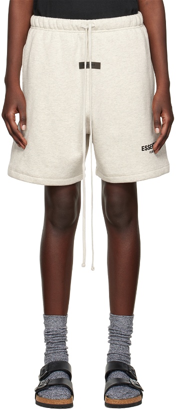 Photo: Essentials Off-White Drawstring Shorts