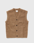 Norse Projects August Flame Alpaca Cardigan Vest Brown - Mens - Vests