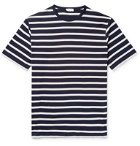 Sunspel - Striped Cotton-Jersey T-Shirt - Blue