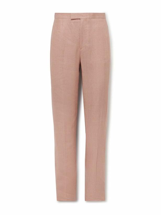 Photo: Favourbrook - Slim-Fit Linen Suit Trousers - Pink