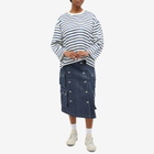 Visvim Women's Border Blouse in Navy