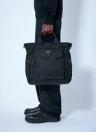 Prada Re-Nylon Logo-Plaque Tote Bag