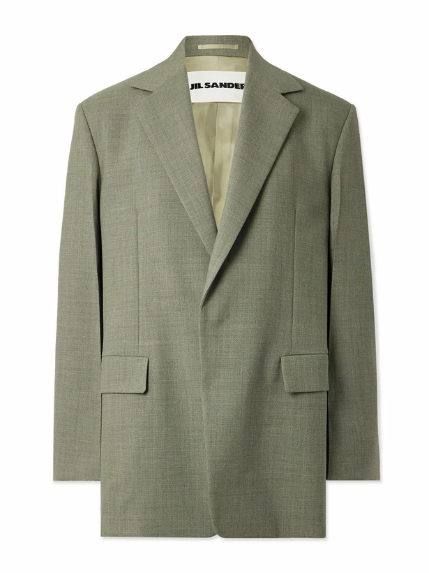 Photo: Jil Sander - Mohair and Wool-Blend Blazer - Green