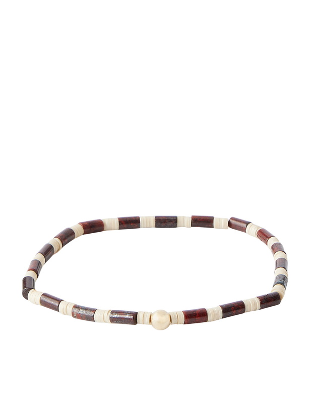 Photo: Luis Morais - 14-Karat Gold, Jasper and Vinyl Beaded Bracelet