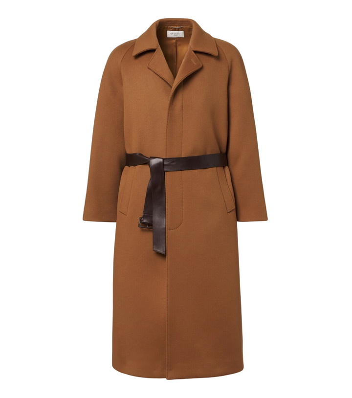 Photo: Saint Laurent Belted wool coat
