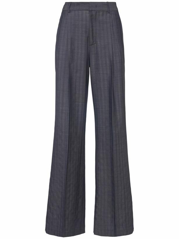 Photo: ETRO Wool Suiting Wide Pants