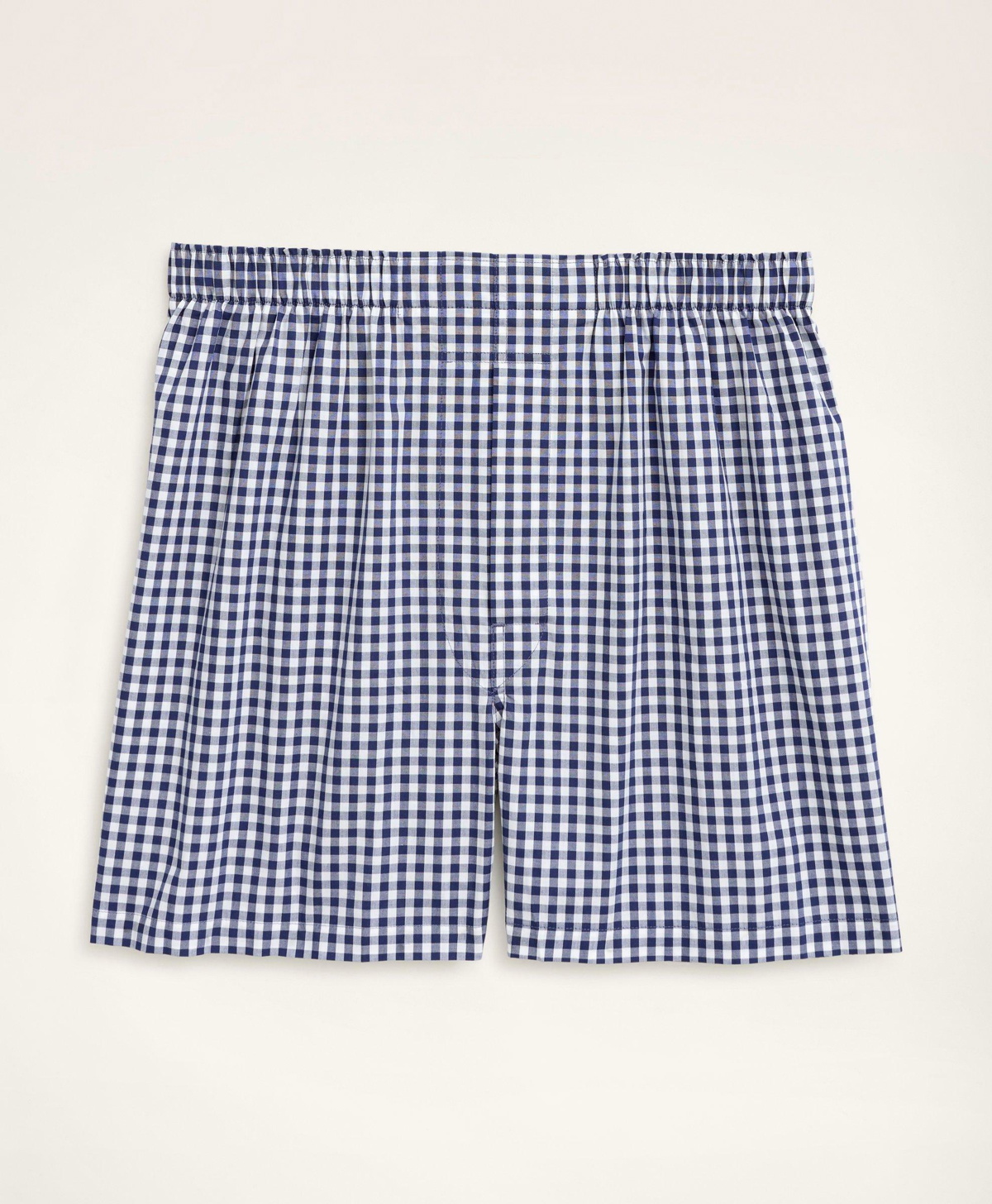 Brooks Brothers Men's Cotton Broadcloth Gingham Boxers | Navy
