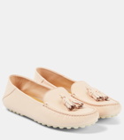 Loro Piana Dot Sole leather moccasins