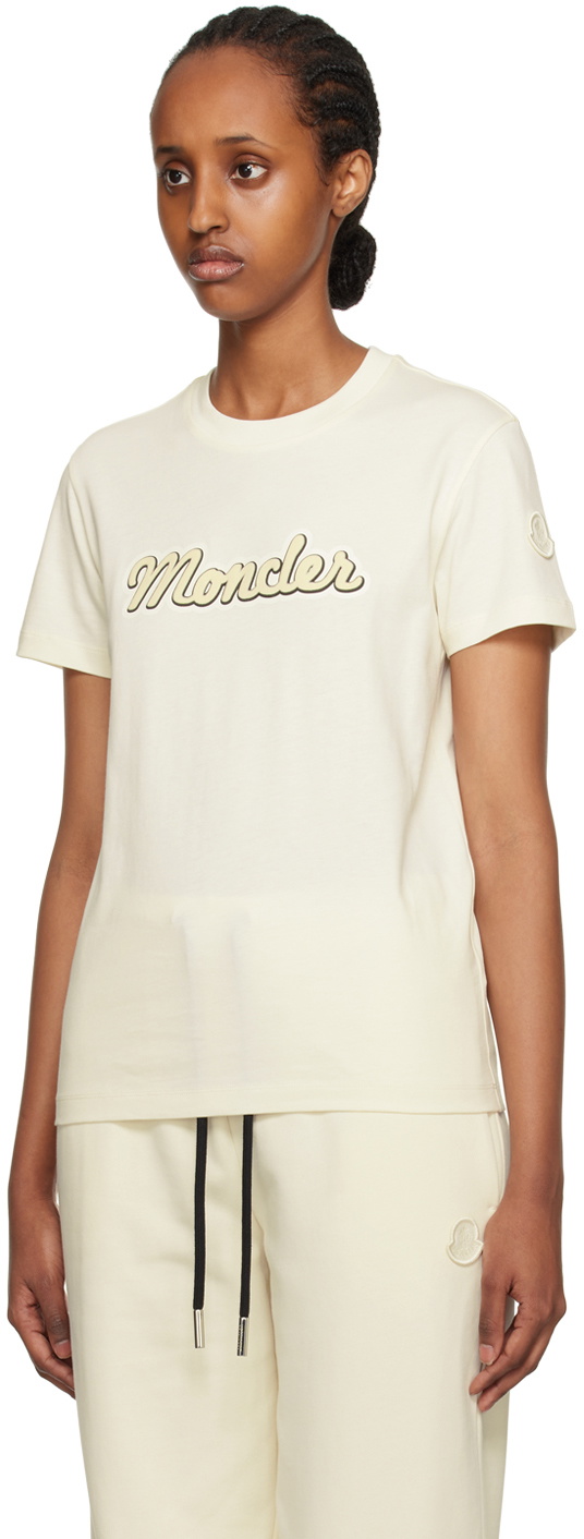 Moncler off hotsell white t shirt