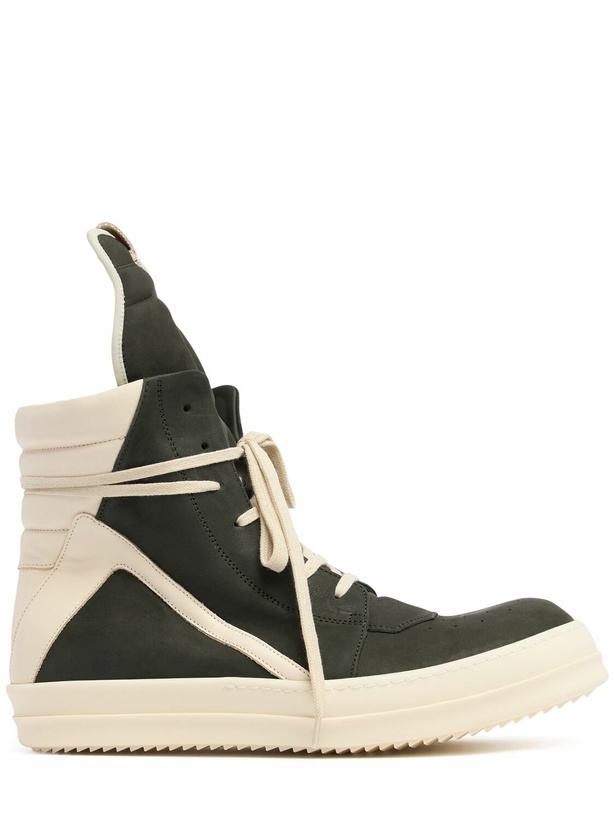 Photo: RICK OWENS Geobasket Leather Sneakers