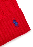 Polo Ralph Lauren Logo-embroidered Wool and Cashmere-blend Beanie - Red - One Size