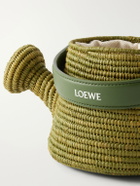 LOEWE - Paula's Ibiza Watering Can Leather-Trimmed Raffia Messenger Bag