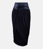 Ferragamo Draped asymmetric midi skirt