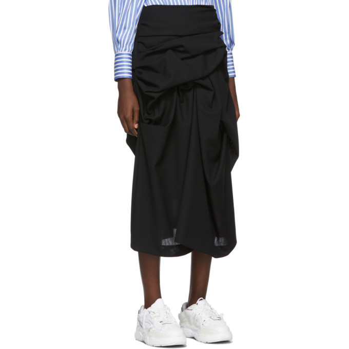 Enfold Black Basket Weave Design Skirt