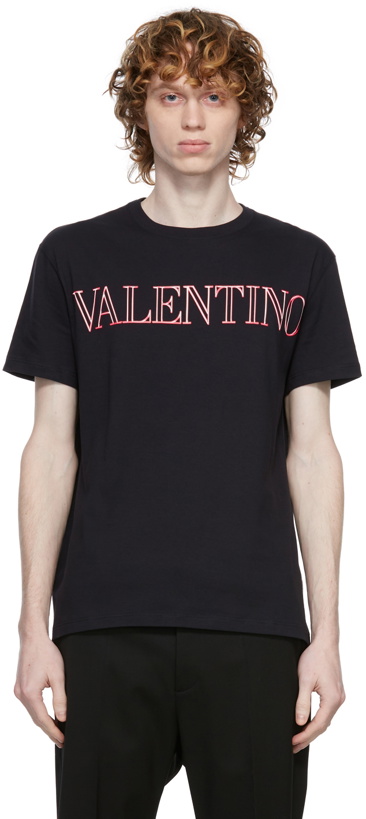Photo: Valentino Navy Neon Universe Print T-Shirt