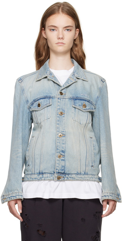 Photo: We11done Blue Washed Denim Jacket