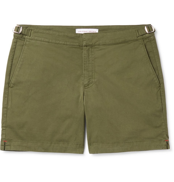 Photo: Orlebar Brown - Bulldog Cotton-Blend Twill Shorts - Army green