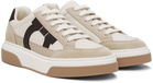 Ferragamo Beige Low Top Gancini Ornament Sneakers