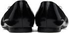 KIMHĒKIM Black & White Gabriel Pointy-Toe Leather Ballerina Flats