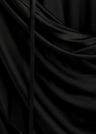 Helmut Lang Draped Satin-jersey Dress Black