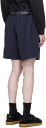 kolor Navy Pleated Shorts