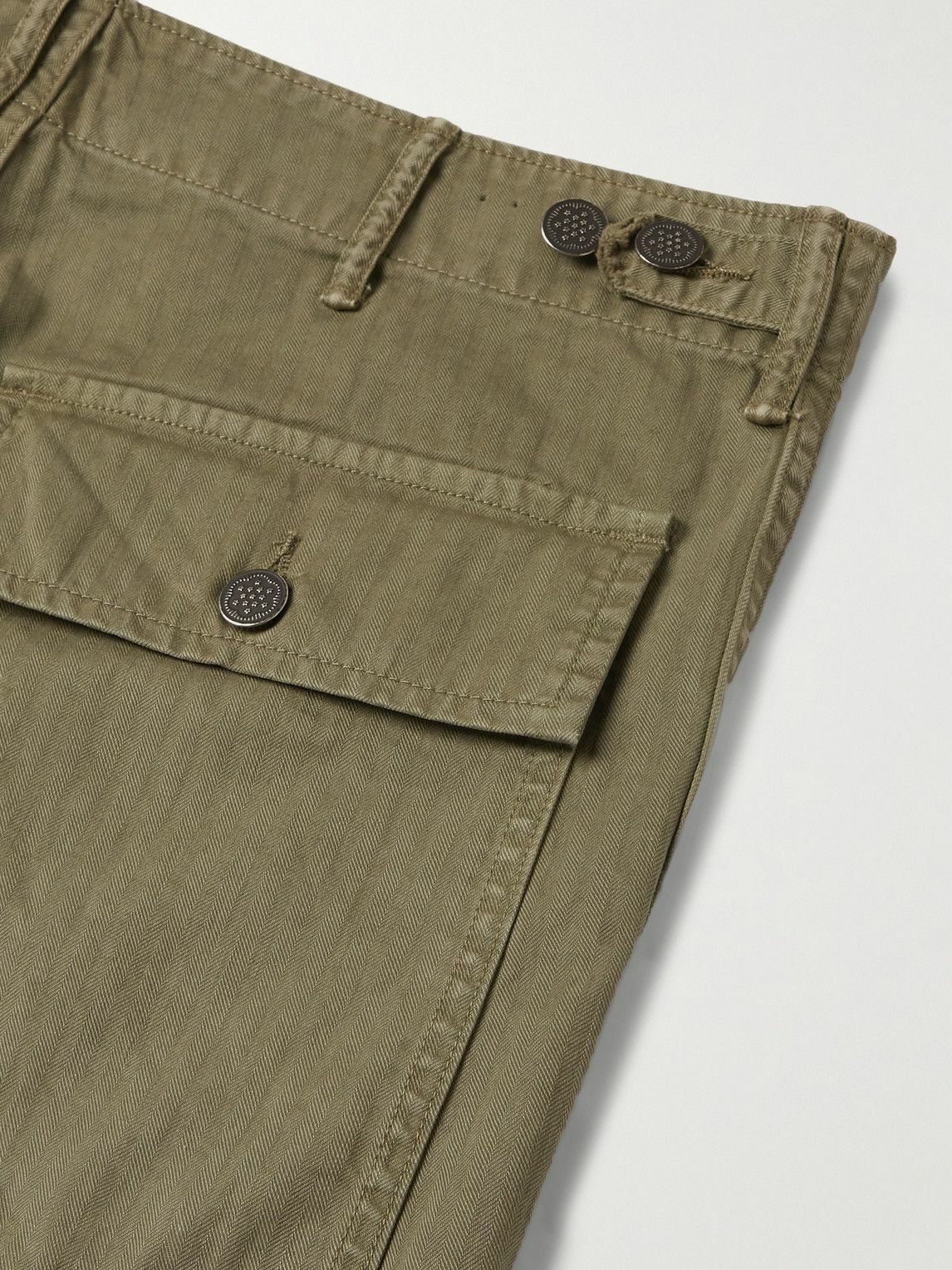 RRL - Cotton-Herringbone Trousers - Green