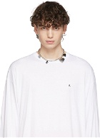 Raf Simons Silver Hammered Charm Necklace