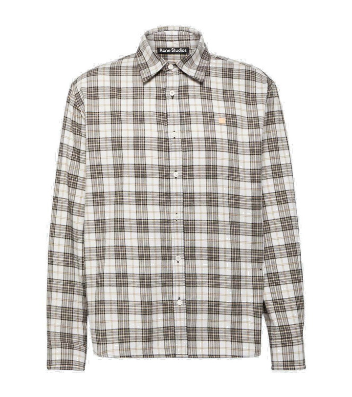 Photo: Acne Studios Checked cotton flannel shirt