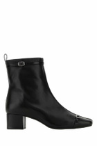 Carel Black Leather Start Ankle Boots