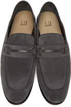 Dunhill Grey Suede Chiltern Roller Bar Loafers