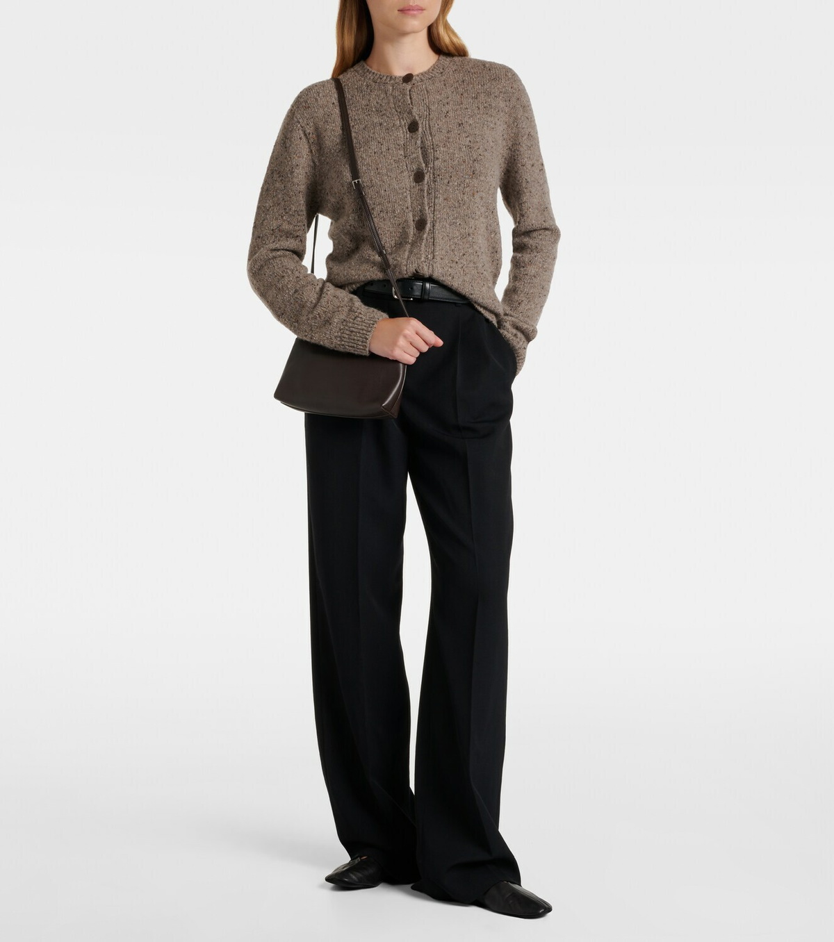 The Row Rene leather shoulder bag