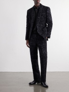 TOM FORD - Astracan Plissé Silk Tuxedo Jacket - Black