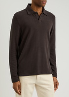 Paige Hammond Cotton-bend Jersey Polo Shirt Dark Brown