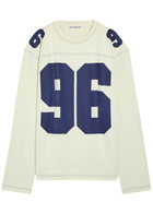 Acne Studios Printed Long-sleeve Cotton T-shirt Beige