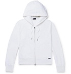 TOM FORD - Fleece-Back Cotton-Jersey Zip-Up Hoodie - White