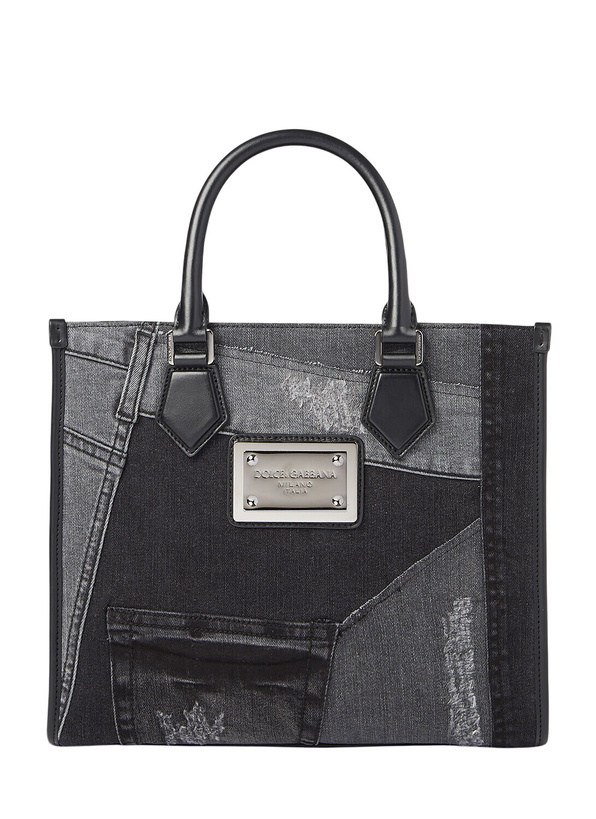 Photo: Dolce & Gabbana Small Patchwork Denim Tote Bag