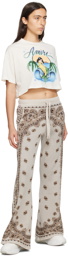 AMIRI Beige Bandana Lounge Pants