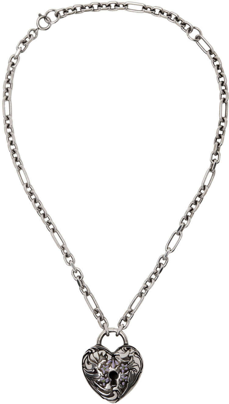 Acne Studios Heart Charm Chain Necklace